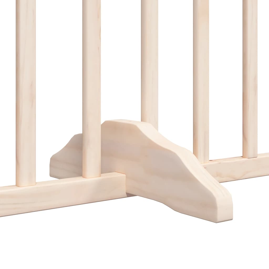 hundelåge med dør 6 paneler 480 cm foldbar poppeltræ