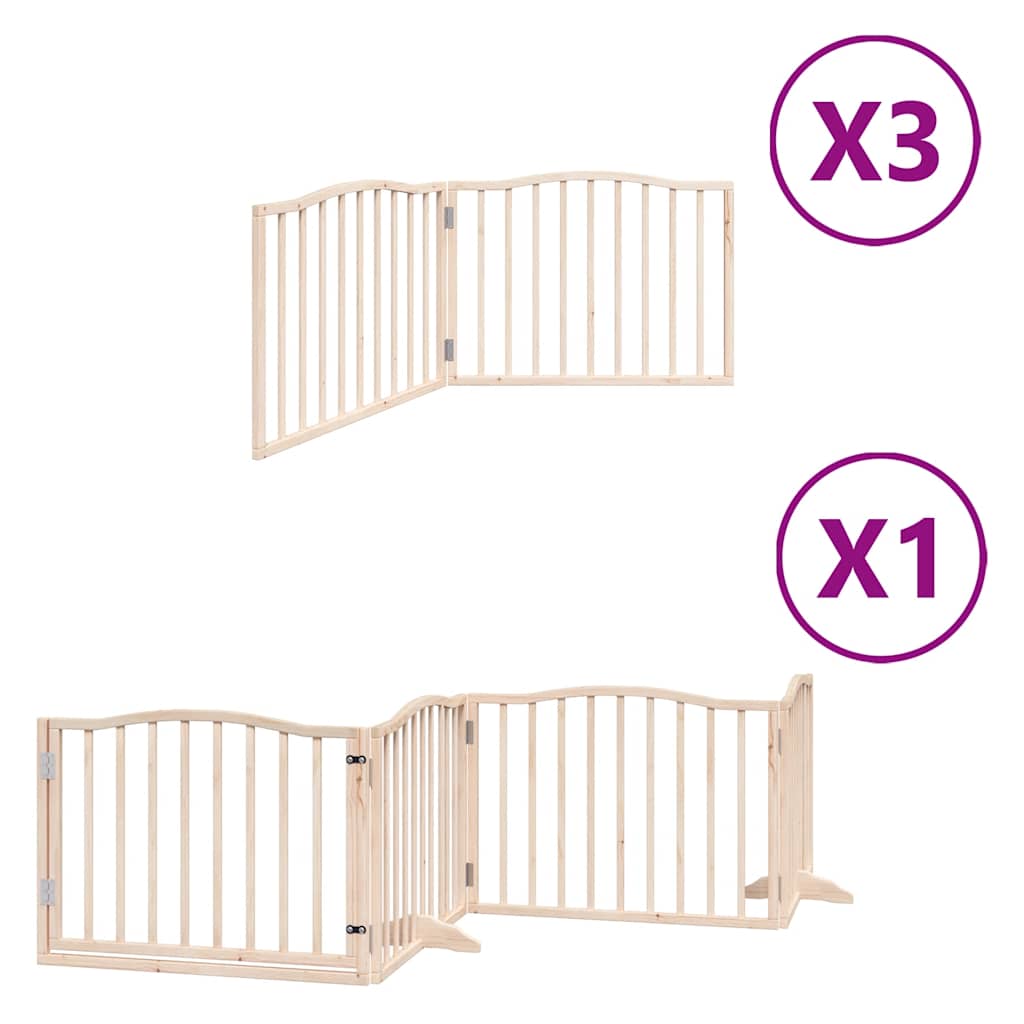 hundelåge med dør 10 paneler 800 cm foldbar poppeltræ