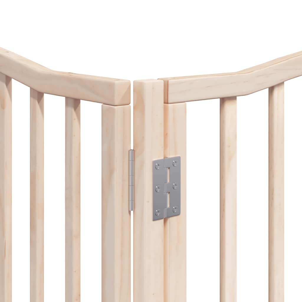 hundelåge med dør 10 paneler 800 cm foldbar poppeltræ