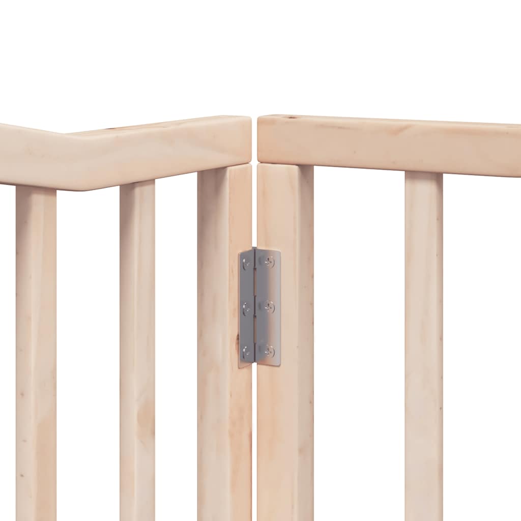 hundelåge med dør 12 paneler 960 cm foldbar poppeltræ