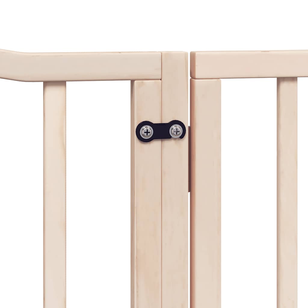 hundelåge med dør 6 paneler 480 cm foldbar poppeltræ