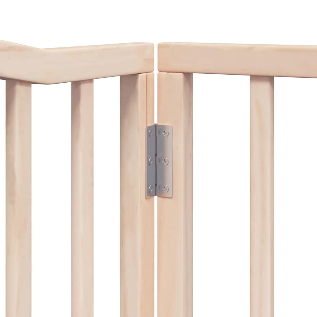 hundelåge med dør 6 paneler 480 cm foldbar poppeltræ