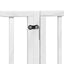 hundelåge med dør 8 paneler 640 cm foldbar poppeltræ hvid