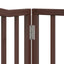 hundelåge med dør 12 paneler 960 cm foldbar poppeltræ brun