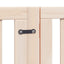 hundelåge med dør 12 paneler 750 cm foldbar poppeltræ