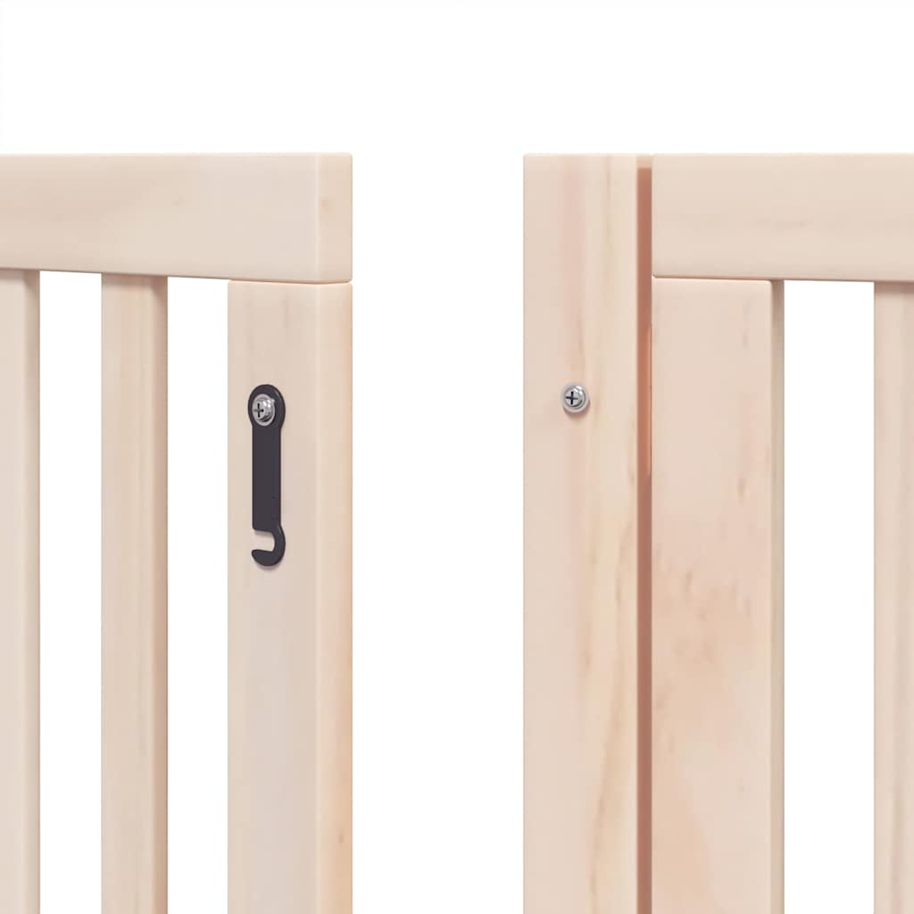 hundelåge med dør 12 paneler 750 cm foldbar poppeltræ
