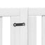 hundelåge med dør 15 paneler 750 cm foldbar poppeltræ hvid