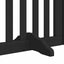 hundelåge med dør 15 paneler 750 cm foldbar poppeltræ sort