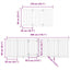 hundelåge med dør 15 paneler 750 cm foldbar poppeltræ sort