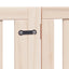 hundelåge med dør 8 paneler 640 cm foldbar poppeltræ