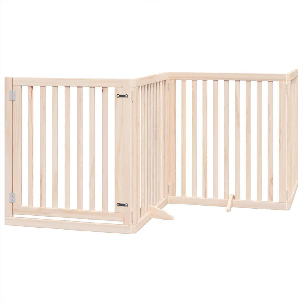 hundelåge med dør 10 paneler 800 cm foldbar poppeltræ