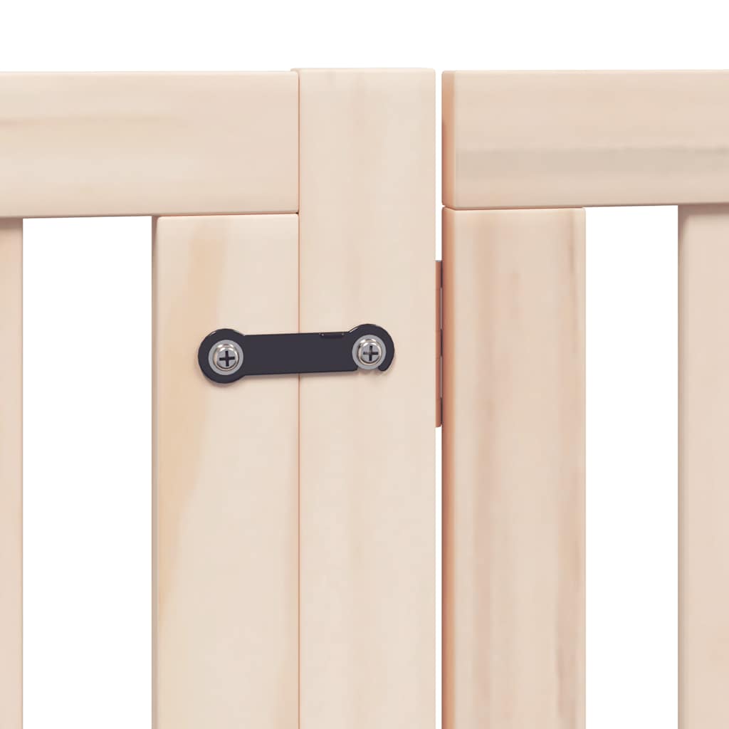 hundelåge med dør 10 paneler 800 cm foldbar poppeltræ