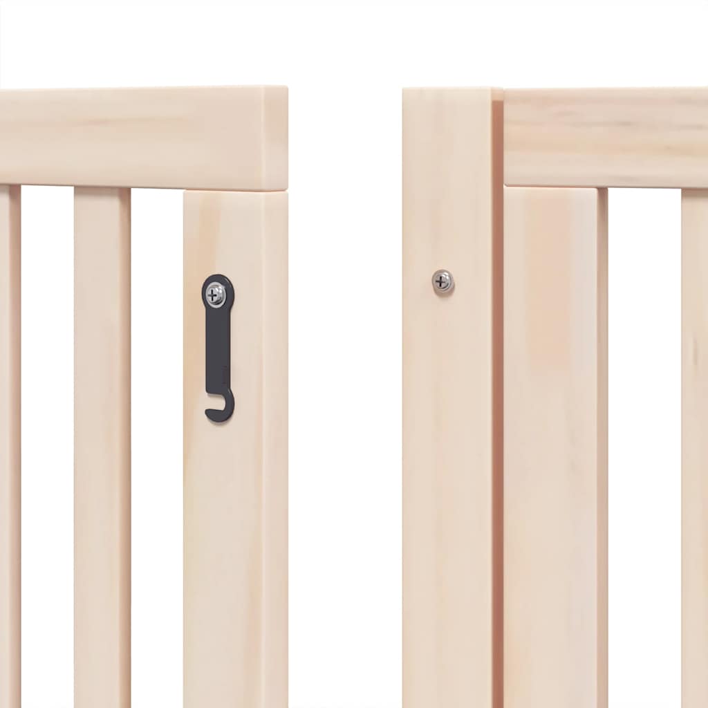 hundelåge med dør 10 paneler 800 cm foldbar poppeltræ