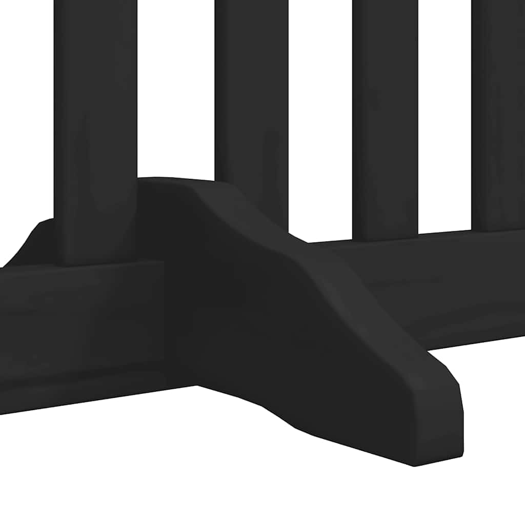 hundelåge med dør 10 paneler 800 cm foldbar poppeltræ sort