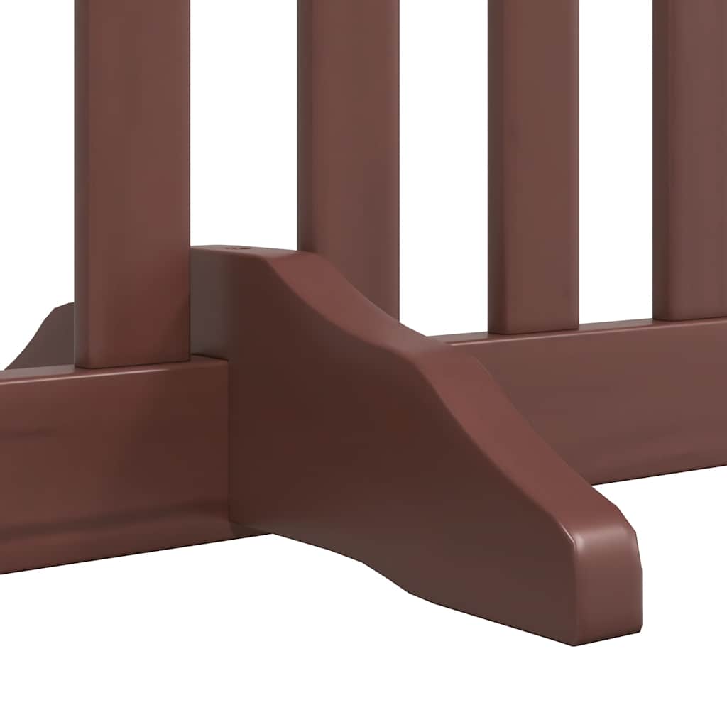 hundelåge med dør 10 paneler 800 cm foldbar poppeltræ brun