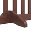 hundelåge med dør 12 paneler 960 cm foldbar poppeltræ brun