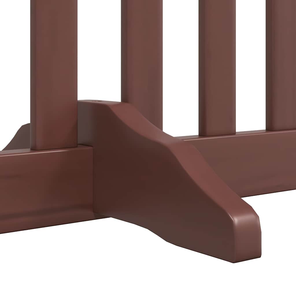 hundelåge med dør 12 paneler 960 cm foldbar poppeltræ brun