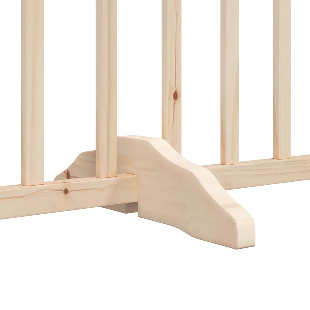hundelåge med dør 12 paneler 750 cm foldbar poppeltræ