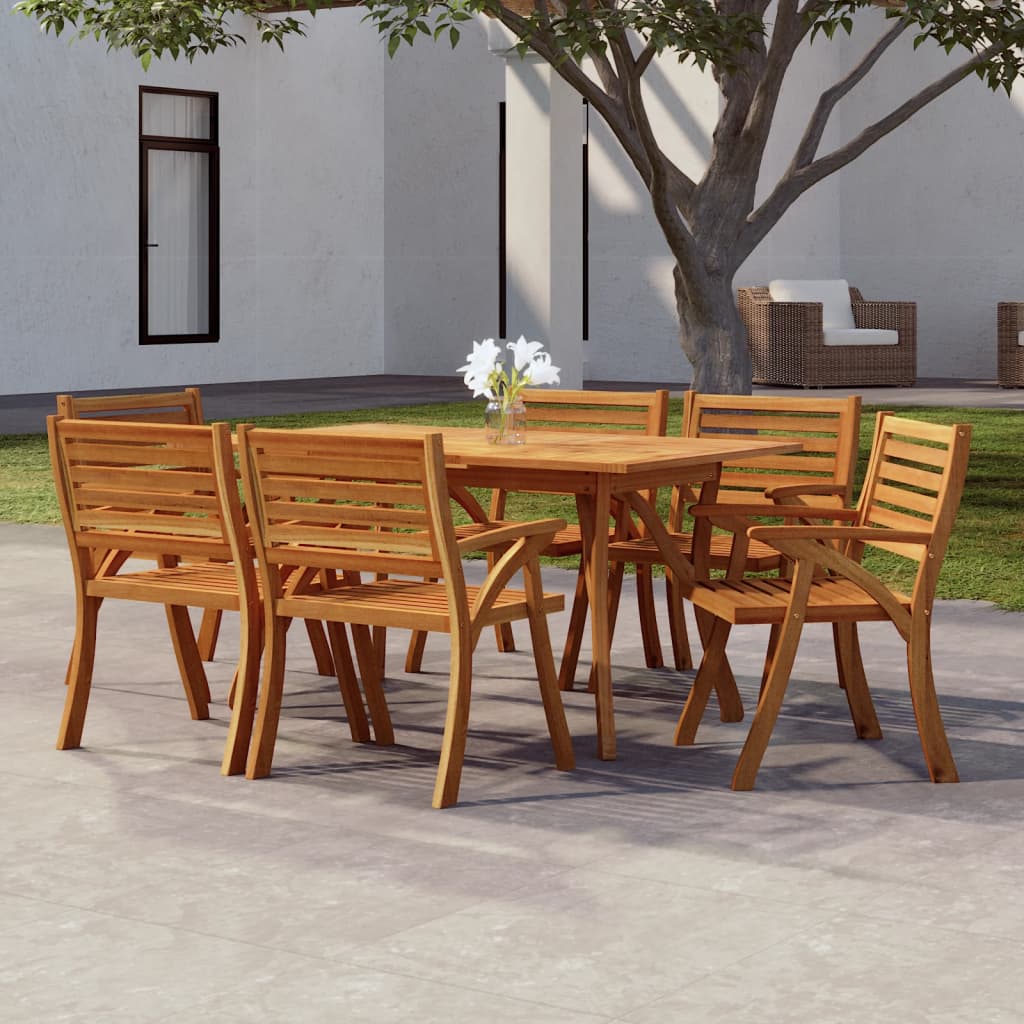 havebord 150x90x75 cm massivt akacietræ billede