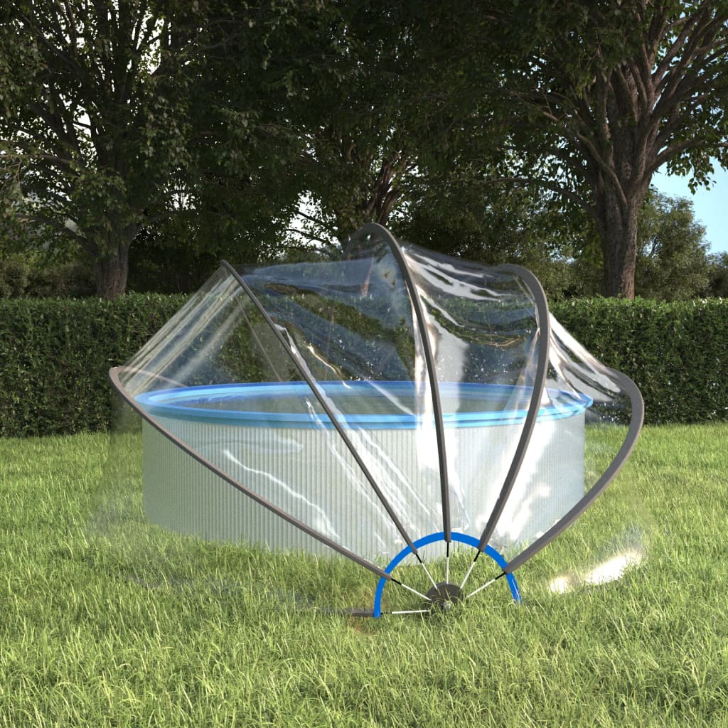 poolkuppel 376x188 cm rund PVC billede