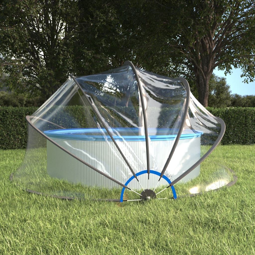 poolkuppel 467x234 cm rund PVC billede