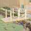 havebro med kædegelænder 150x67x56 cm massivt grantræ