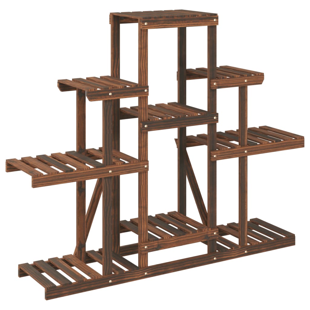 blomsterstativ 110x25x98 cm massivt fyrretræ