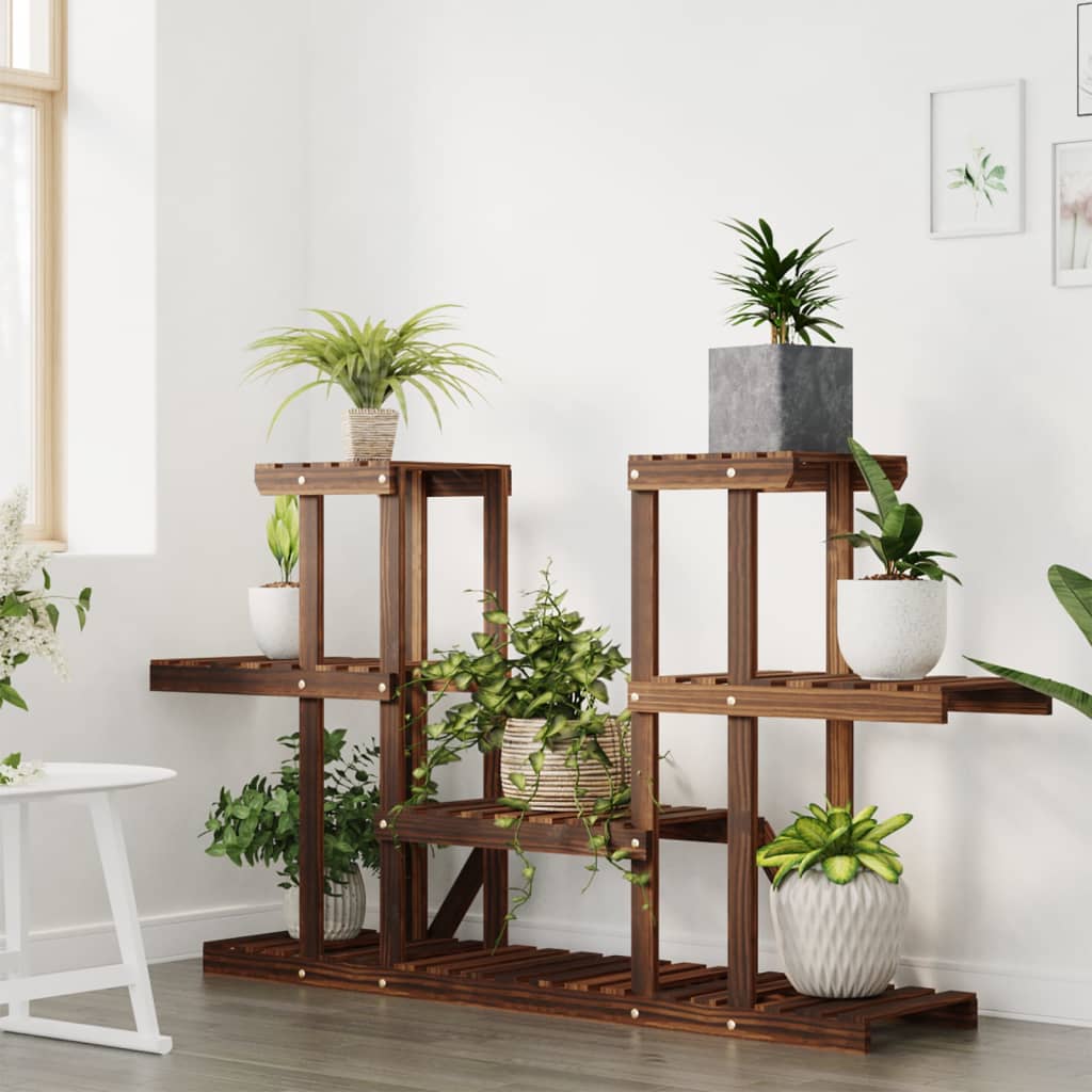 blomsterstativ 110x25x73 cm massivt fyrretræ