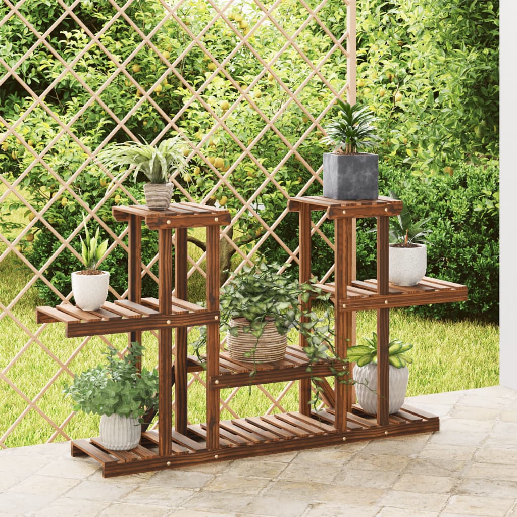 blomsterstativ 110x25x73 cm massivt fyrretræ