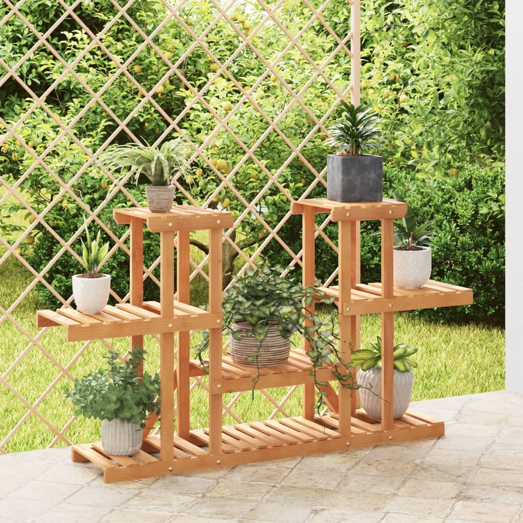 blomsterstativ 110x25x73 cm massivt fyrretræ billede