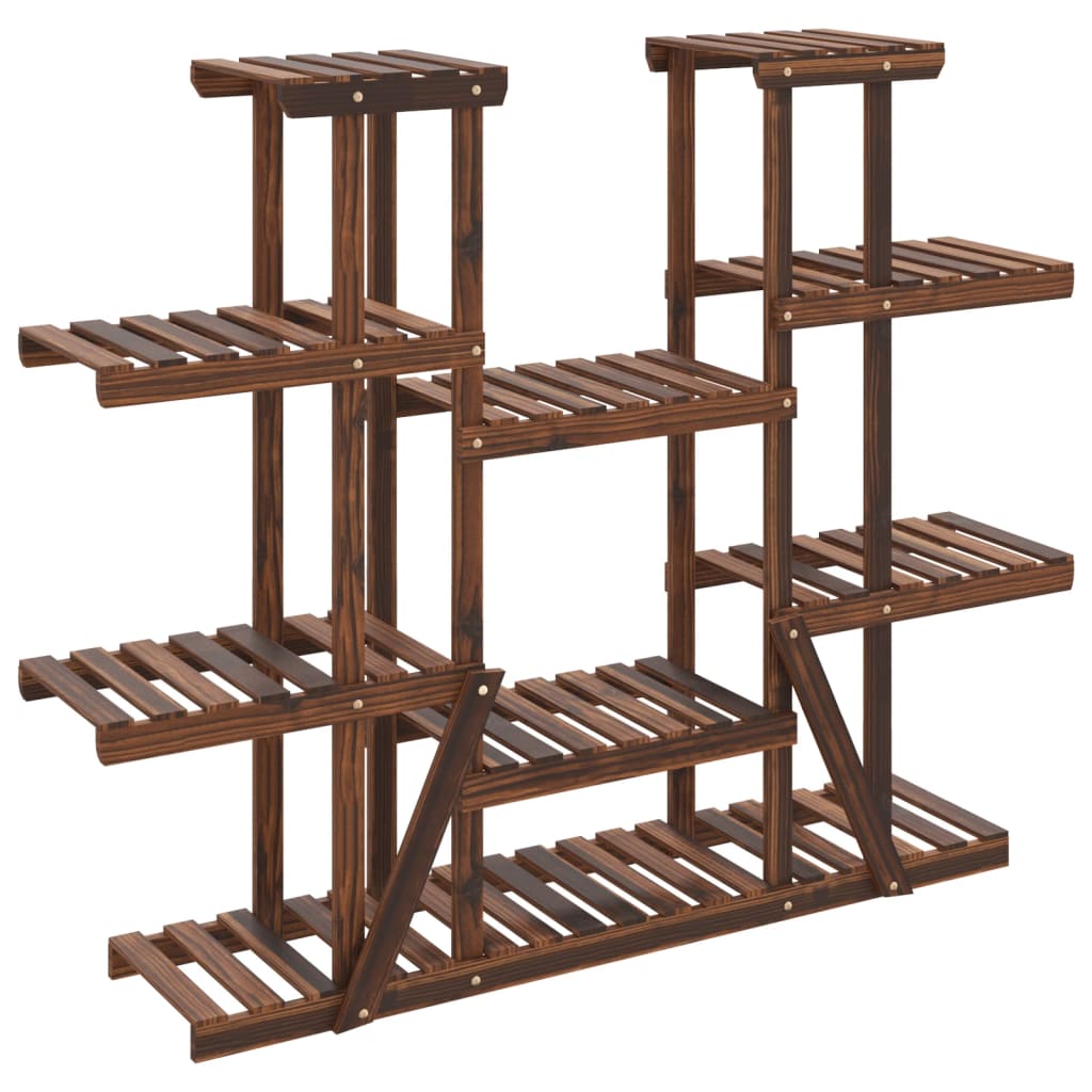 blomsterstativ 110x25x110,5 cm massivt fyrretræ