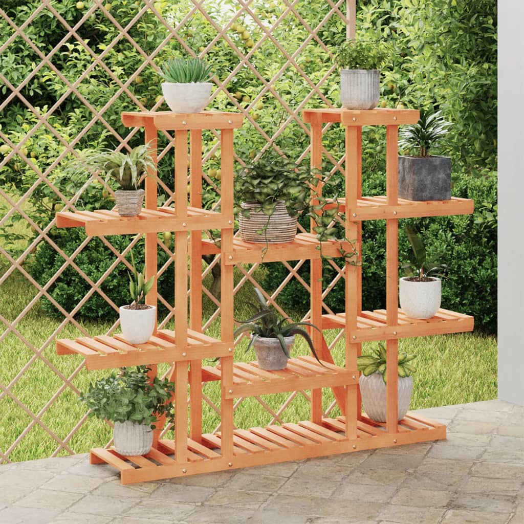 blomsterstativ 110x25x110,5 cm massivt fyrretræ