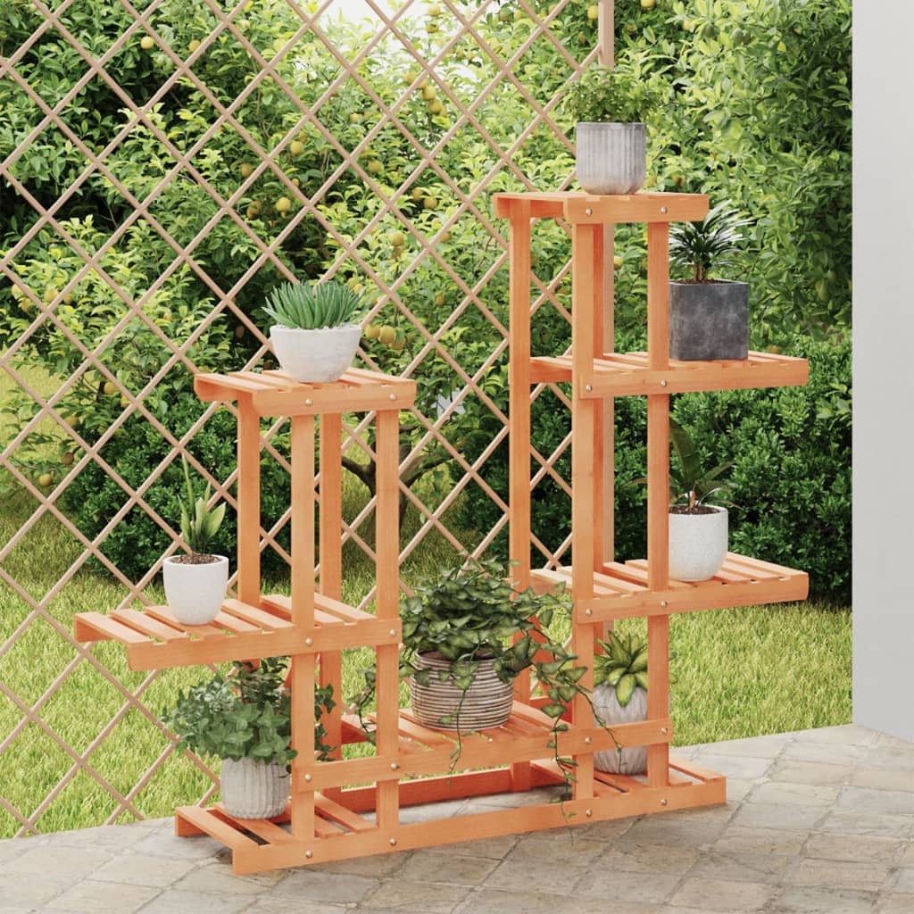 blomsterstativ 95x25x96 cm massivt fyrretræ billede