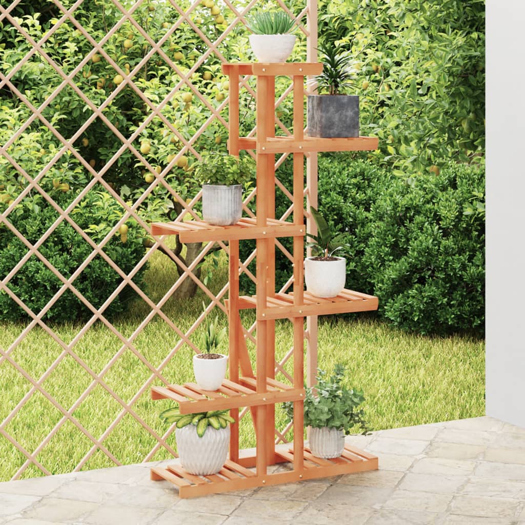 blomsterstativ 75x25x140,5 cm massivt fyrretræ billede