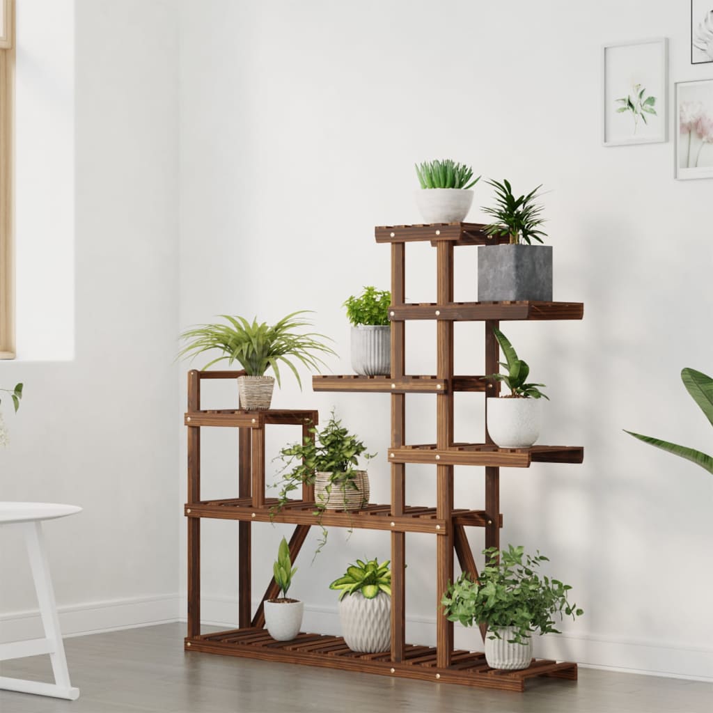 blomsterstativ 110x25x111 cm massivt fyrretræ
