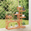 blomsterstativ 110x25x111 cm massivt fyrretræ