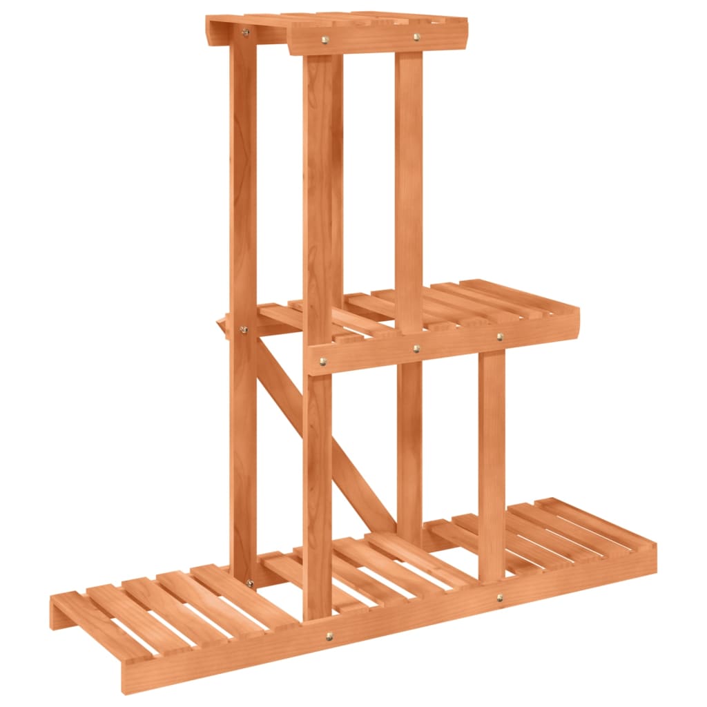 blomsterstativ 81x25x75,5 cm massivt fyrretræ