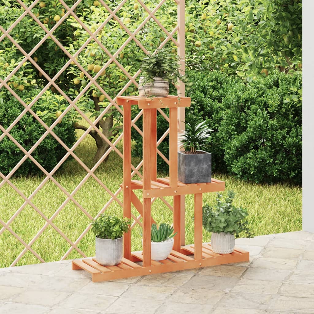blomsterstativ 81x25x75,5 cm massivt fyrretræ billede