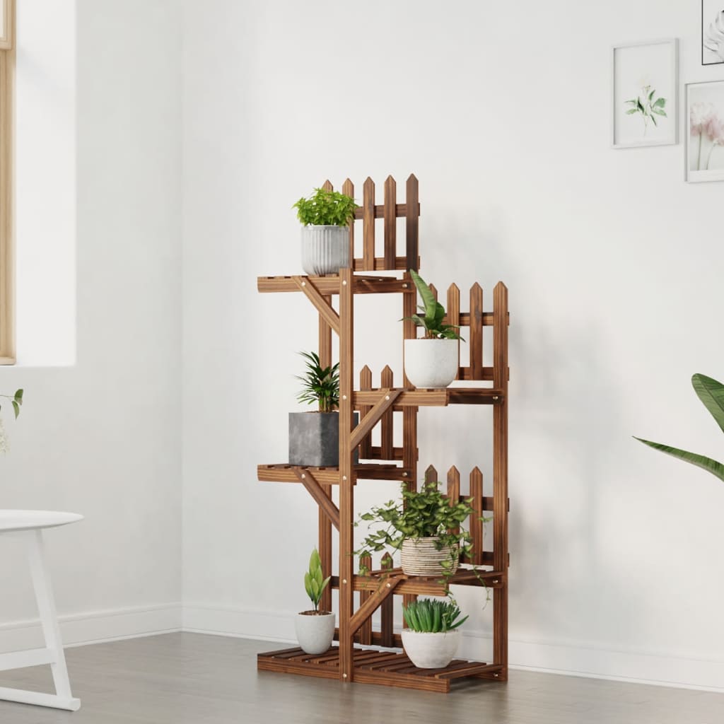 blomsterstativ 60x25x130 cm massivt fyrretræ