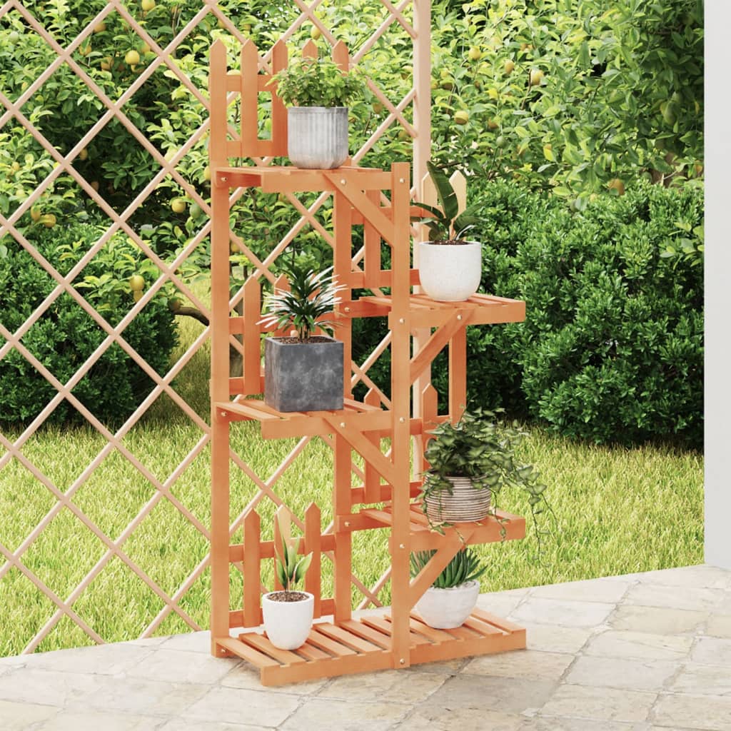blomsterstativ 60x25x130 cm massivt fyrretræ billede