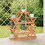 blomsterstativ 110x25x105 cm massivt fyrretræ