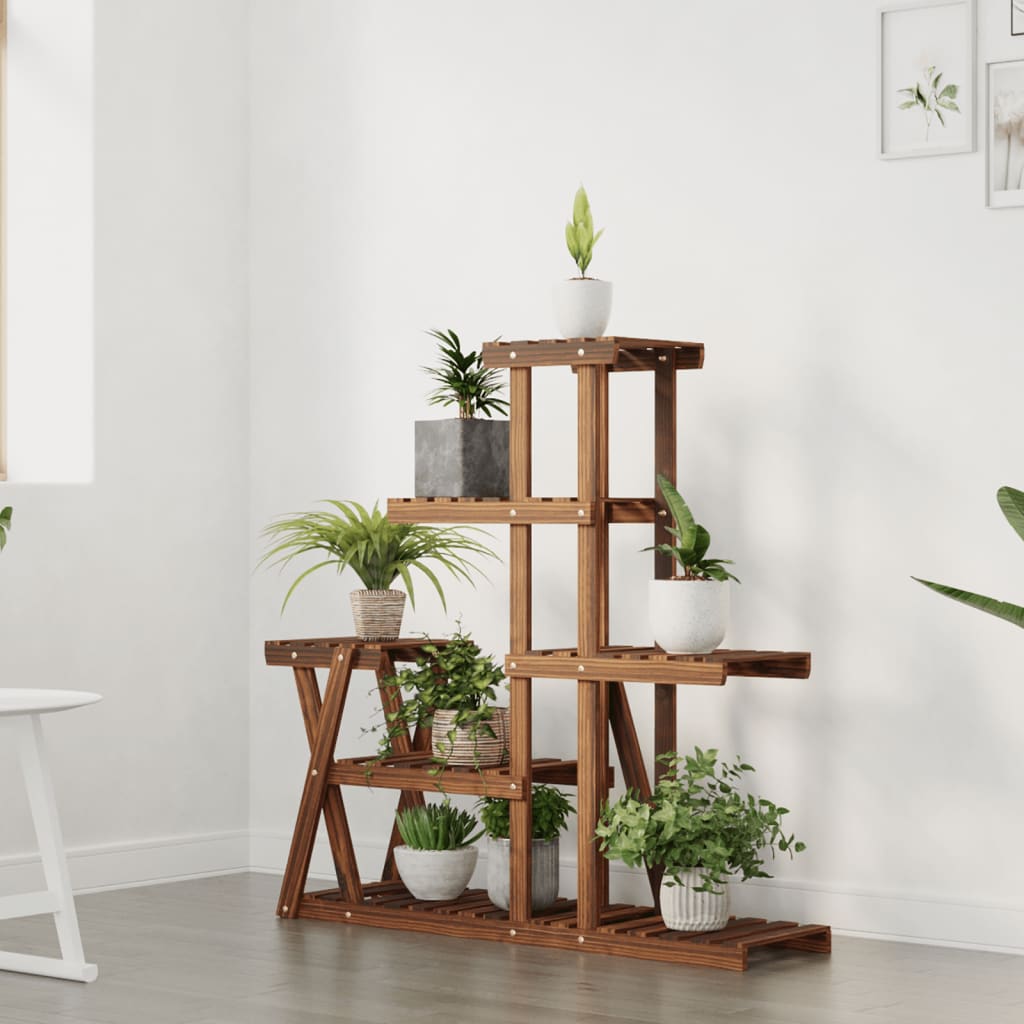 blomsterstativ 95x25x96 cm massivt fyrretræ