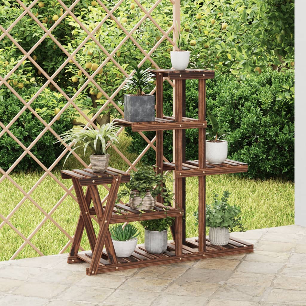 blomsterstativ 95x25x96 cm massivt fyrretræ billede