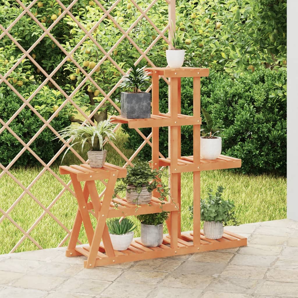 blomsterstativ 95x25x96 cm massivt fyrretræ billede