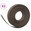 græskanter 2 stk. 10 m 10 cm polyethylen brun