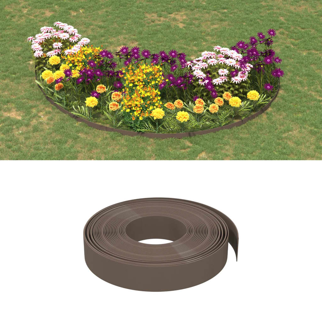 græskanter 4 stk. 10 m 10 cm polyethylen brun
