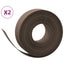 græskanter 2 stk. 10 m 15 cm polyethylen brun