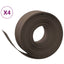 græskanter 4 stk. 10 m 20 cm polyethylen brun