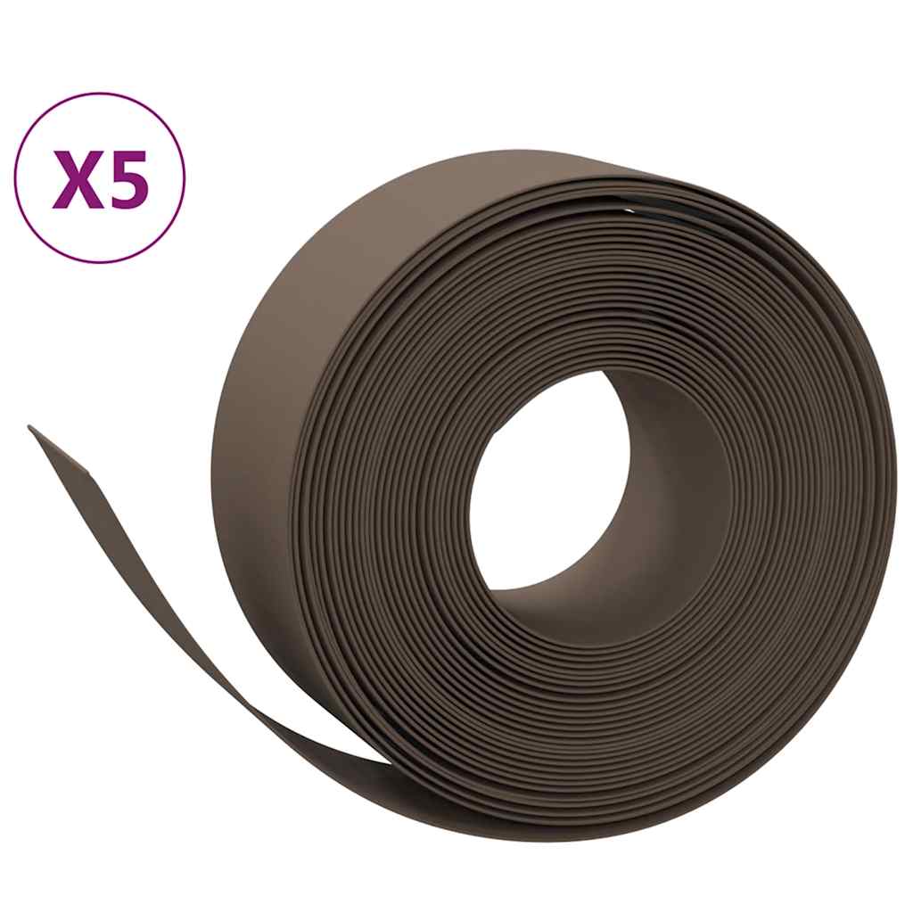 græskanter 5 stk. 10 m 20 cm polyethylen brun