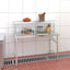 køkkenbord med tophylde 120x60x115 cm rustfrit stål